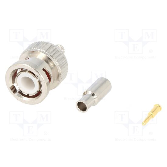 Mufa BNC tata dreapta Amphenol B1121E1-ND3G-5-50, pin aurit, B7805A, KX3, KX22, M17-113, M17-119, RG174, RG188(A), RG316