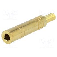 Mufa mama jack 6.3mm stereo pe cablu, aurie