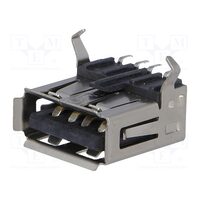 Mufa mama USB A pe placa 90 grade SMD