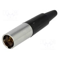 Mufa mini XLR tata AG3M, pe cablu, lipire