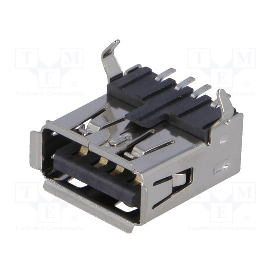 Mufa USB A 2.0 mama, montare placa, soclu orizontal