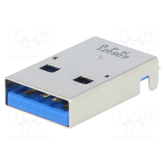 Mufa USB-A PCB SMT, contacte orizontale, USB 3.0, aurit