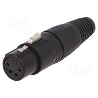 Mufa XLR mama 4 pini , conectori argintati, pe cablu