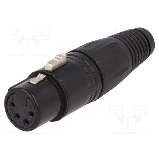 Mufa XLR mama 4 pini , conectori argintati, pe cablu