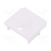 Obturator pentru profile LED TOP-G1000501, alb, ABS, cu orificiu, 2 buc / set