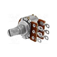 Potentiometru logaritmic stereo axial 50K R16148-1B-1-A50K, singura tura, 63mW, 6mm