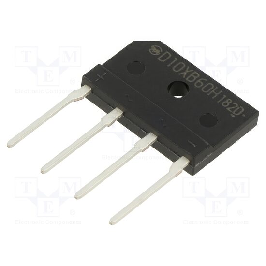 Punte redresoare: monofazat; Urmax: 600V; If: 10A; Ifsm: 170A; plata
