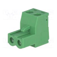Regleta conexiuni 2P TBW-5-2P/GN, 5.08mm