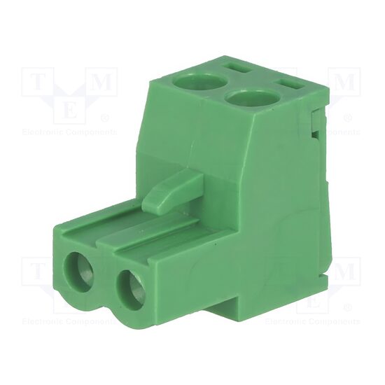 Regleta conexiuni 2P TBW-5-2P/GN, 5.08mm