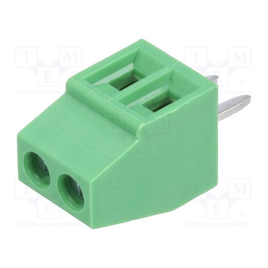 Regleta conexiuni PCB DG308-2.54-02P, 90 grade, 2 pise
