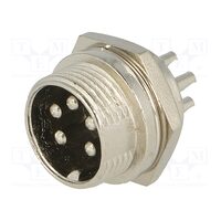 Soclu pentru microfoane tata MIC33, montare panou, 5 pini