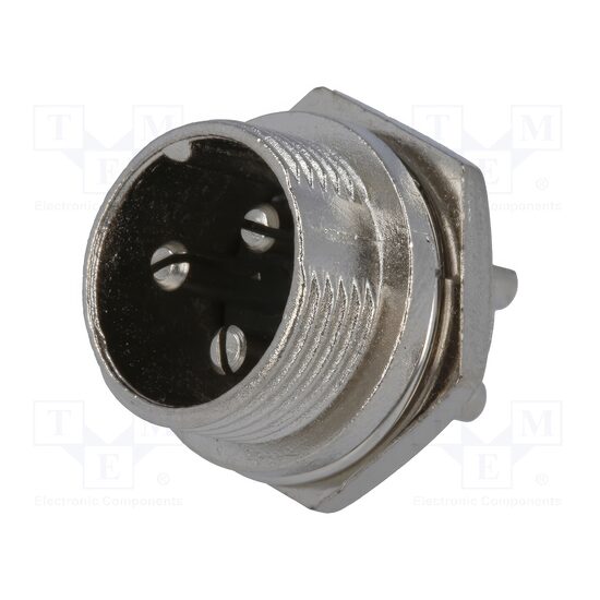 Soclu pentru microfoane tata MIC333, montare panou, 3 pini