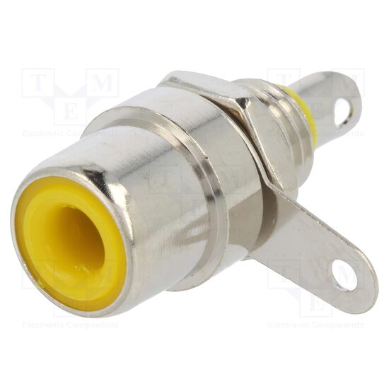 Soclu RCA mama KEYS599, lipire, drept, galben