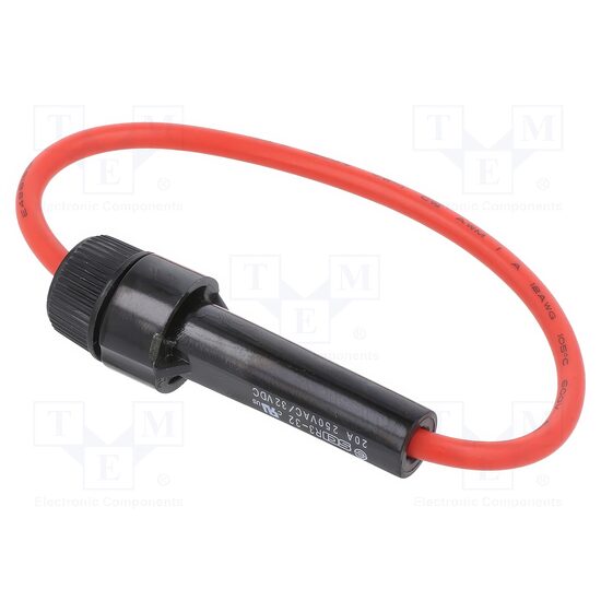 Soclu siguranta cilindrica pe fir 5x20mm 20A Optifuze