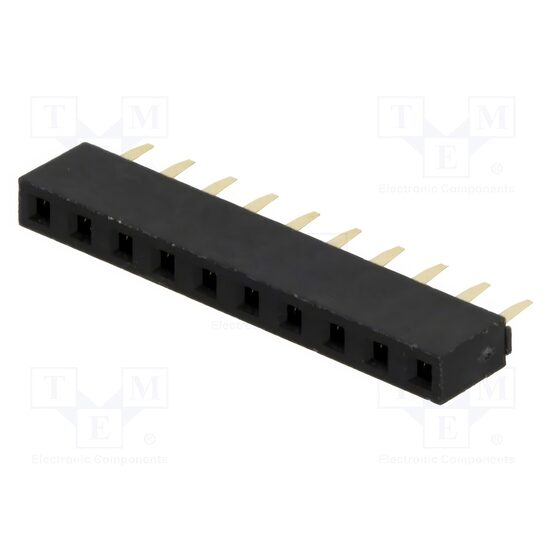 Soclu sir pini mama 10 pini drept 2.54mm