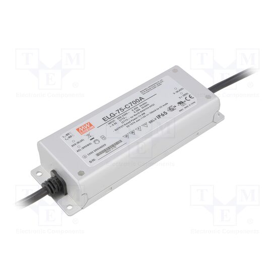 Sursa de alimentare LED 75W, 53-107VDC, IP65, comutatie