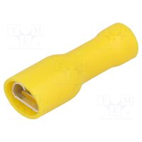 Terminal izolat plat ST-010/Y, 6.3x0.8mm, mama, 0.5-1.5mm2, crimpat, pe cablu, galben