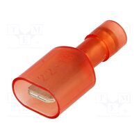 Terminal plat 6.3mm 0.8mm tata 0.25-1.5mm2, crimpat, pe cablu