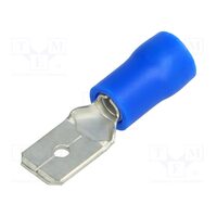 Terminal plat 6.3mm, 0.8mm, tata 1.5-2.5mm2 crimpat, pe cablu