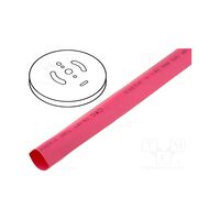 Tub termocontractibil, cu adeziv, 2:1, 25.4mm, 1m, rosu