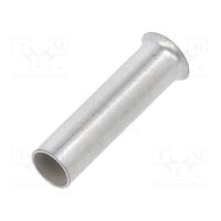 Varf tub de capat neizolat 2.5mm2, L=10mm, cositorit, crimpat