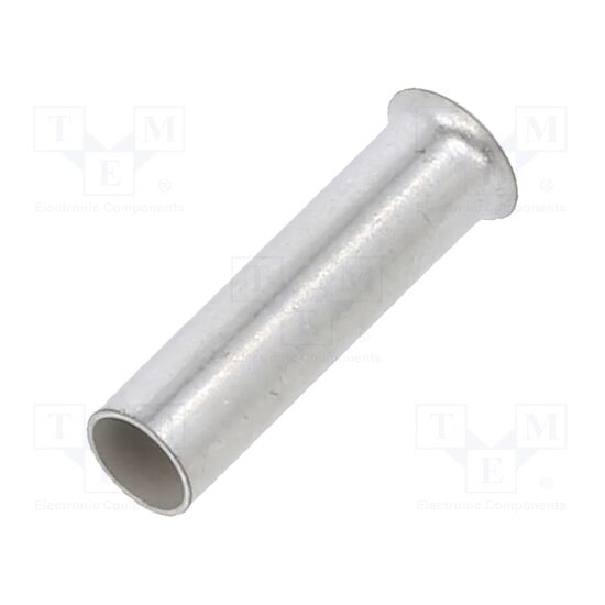 Varf tub de capat neizolat 2.5mm2, L=10mm, cositorit, crimpat