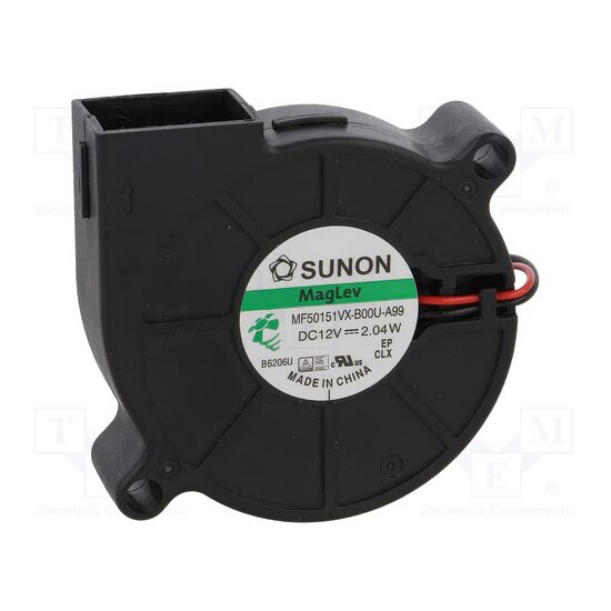 Ventilator axial DC 12V, 50x50x15mm, 17.32m3/h, 1dBA
