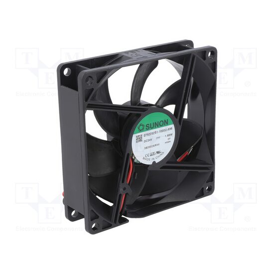 Ventilator axial DC 24 VD, 92x92x25mm, 87.5m3/h, 34dBA