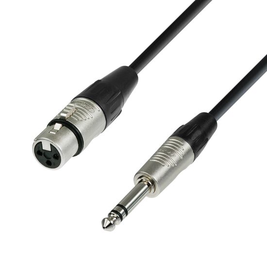 Cablu audio balansat 1.5M Adam Hall 4 Star BFV 0150 XLR-Mama>TRS jack 6.3 stereo tata