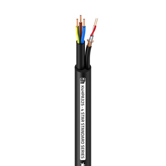 Cablu de alimentare si semnal Adam Hall 4 STAR HYBRID POWER AUDIO 325, 3x2.5mmp+2x0.22mmp