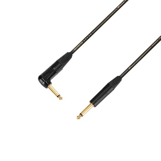 Cablu instrument 6M Adam Hall 5 STAR IPR 0600 Palmer-Neutrik, jack 6.3 mono > jack 6.3 mono 90 grade, conectori auriti