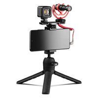 Pachet Rode Vlogger Kit Universal, microfon VideoMicro, suport SmartGrip, lampa MicroLED