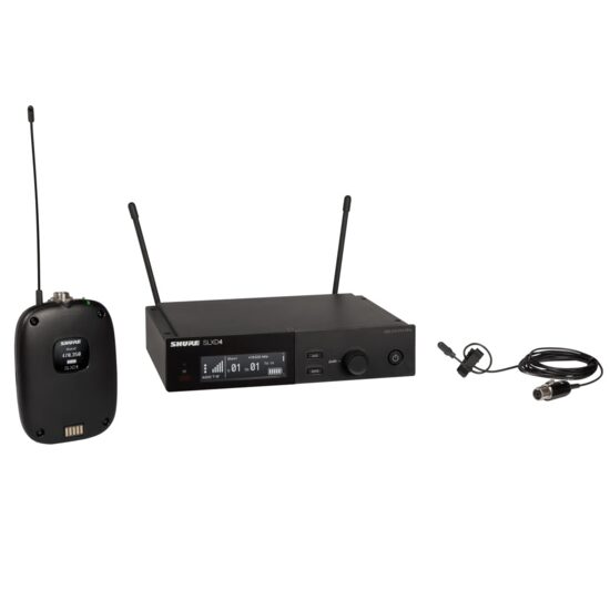 Sistem fara fir cu lavaliera Shure SLXD14E , bodypack, microfon DL4B omnidirectional, IP57