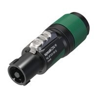 Mufa speakon Neutrik NL4FXX-W-S NL4FXX-W-L , 4 contacte, verde