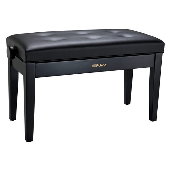 Scaun bancheta pian Roland RPB-D300 BK , duet size, negru mat, sezut negru, captusit, piele sintetica
