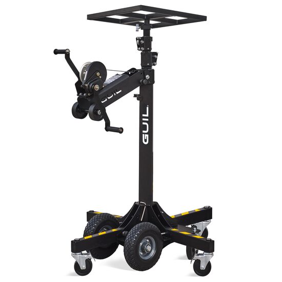 Stativ telescopic Guil ELC-725/D , 4 m, 125 kg, troliu cu frana automata si manere duble