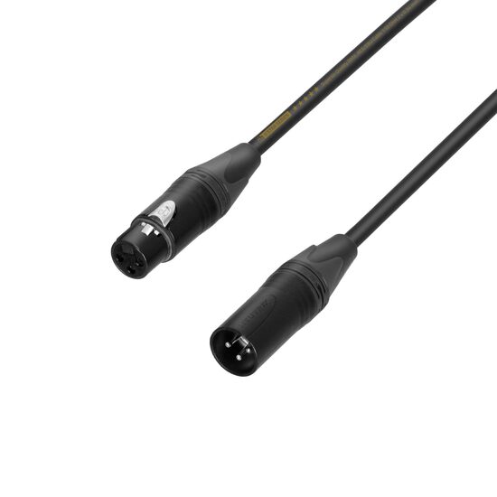 Cablu DMX XLR 1M Adam Hall 5 STAR DMF 0100, Neutrik, 3 poli