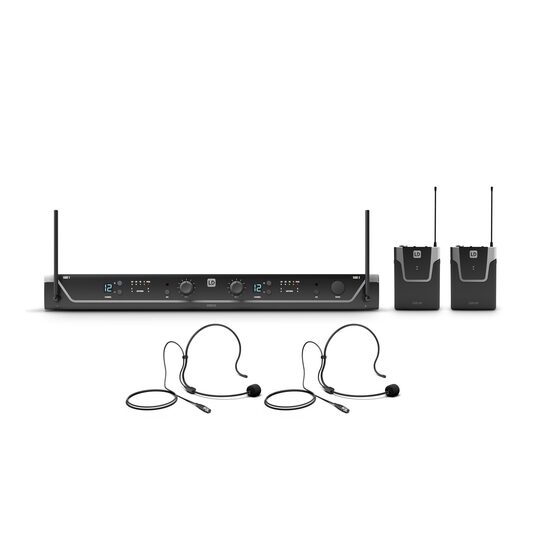 Sistem fara fir cu 2 microfoane de cap LD Systems U306 BPH2, 2x bodypackuri, 2x casti, unidirectional