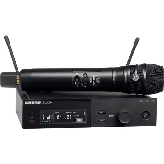 Sistem fara fir cu microfon de mana Shure SLXD24+E/KSM8 Plus