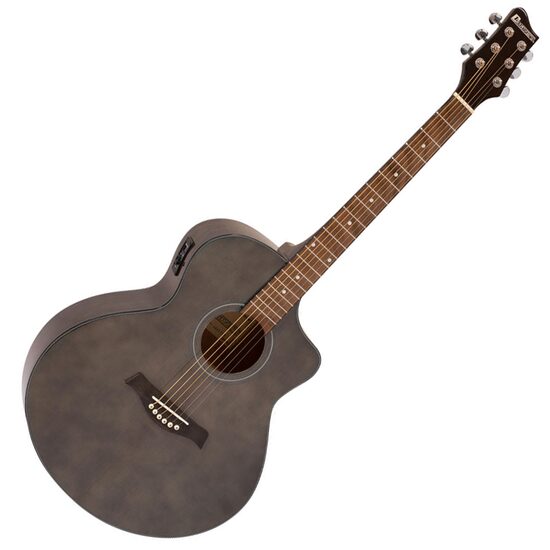 Chitara electro-acustica Dimavery STW-50 BR, Western asimetrica, Jumbo, maro
