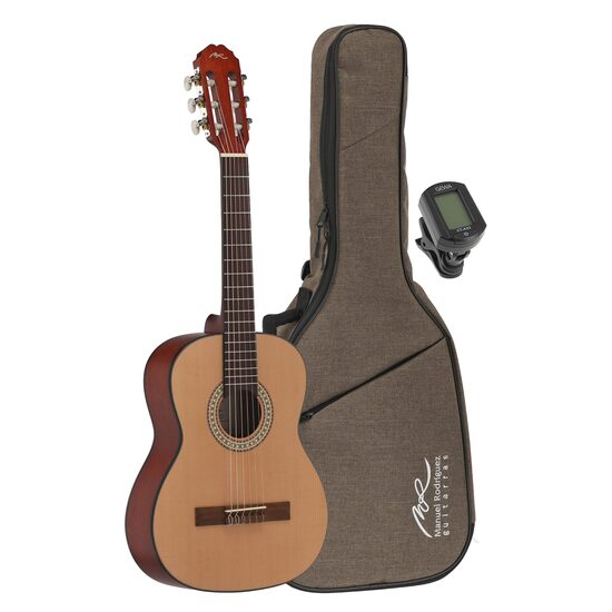 Pachet chitara clasica 1/2 Manuel Rodriguez ESTUDIO Cedar matt Dark natural wood, husa. acordor
