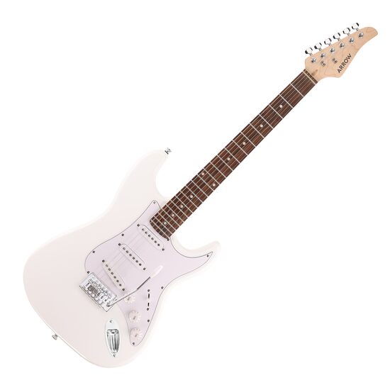 Chitara electrica Arrow ST 111 Snow White Rosewood/White