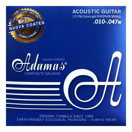 Corzi chitara acustica .010-.047 Extra-Light Adamas NUCA1047PB Nuova Phosphor Bronze coated 1717NU