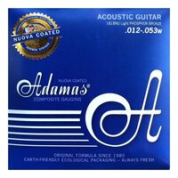 Corzi chitara acustica .012-.053 Light Adamas NUCA1253PB Nuova Phosphor Bronze coated 1818NU
