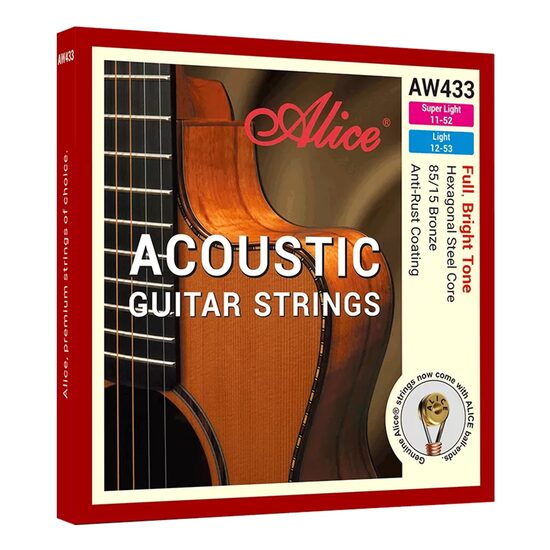 Corzi chitara acustica 12-53 Alice AW433-L, Light
