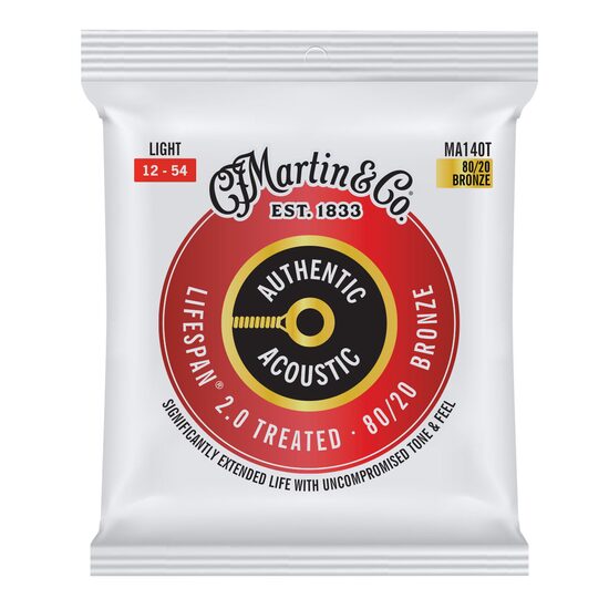 Corzi chitara acustica 12-54 Martin Guitars MA140T Bronze 80/20 tratate