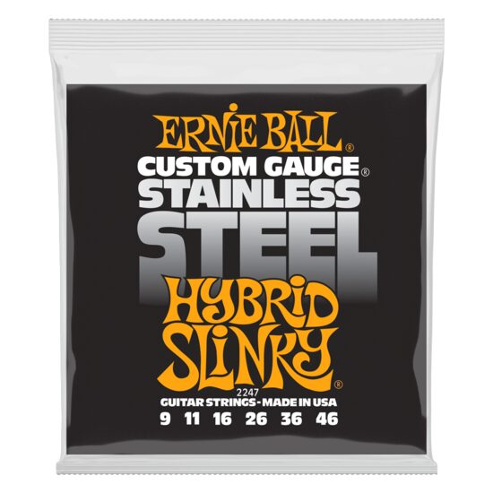 Corzi chitara electrica 9-46 Ernie Ball 2246 plain steel , Hybrid slinky