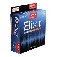Pachet 2+1 seturi corzi chitara electrica 9-42 Elixir Nanoweb Super Light