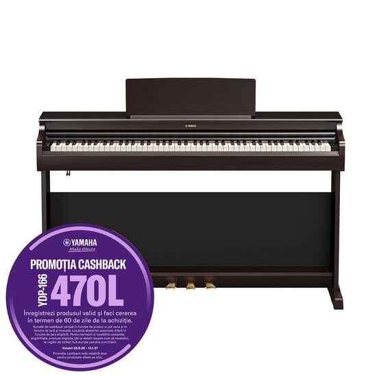 Pian digital Yamaha Arius YDP-166 R Dark Rosewood, palisandru