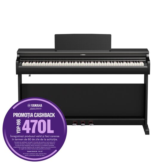 Pian digital Yamaha Arius YDP-166 B Black, negru